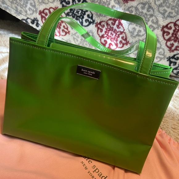 Kate Spade Sam Icon Leather Small Tote Black Classic Zip Tote - Picture 6 of 6